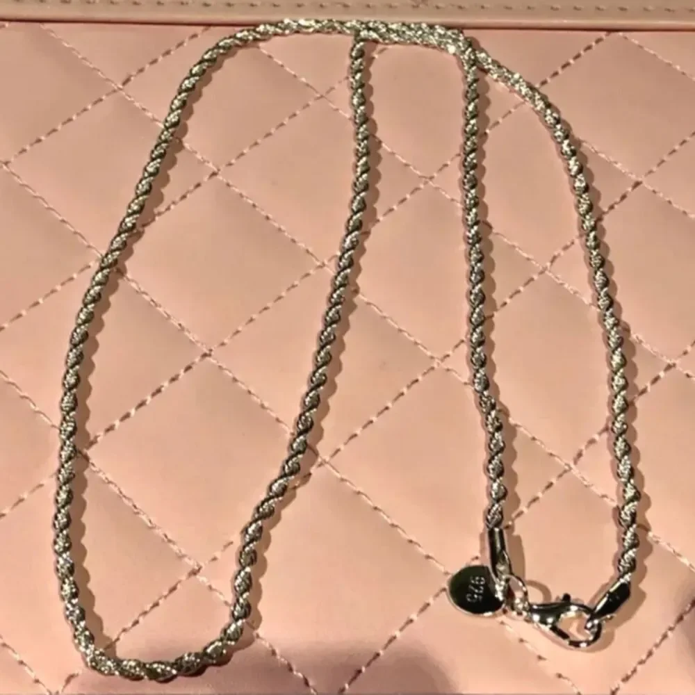 925 silver twist unisex necklace